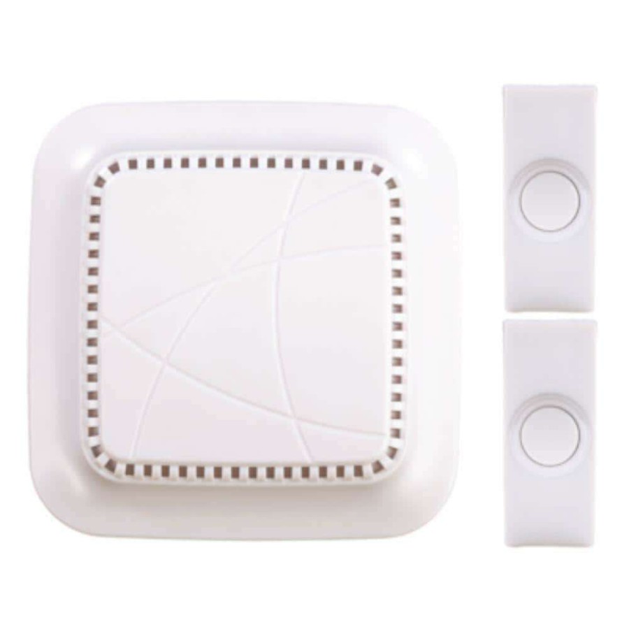 Doorbells * | Heath Zenith White Plastic Wireless Door Chime Kit