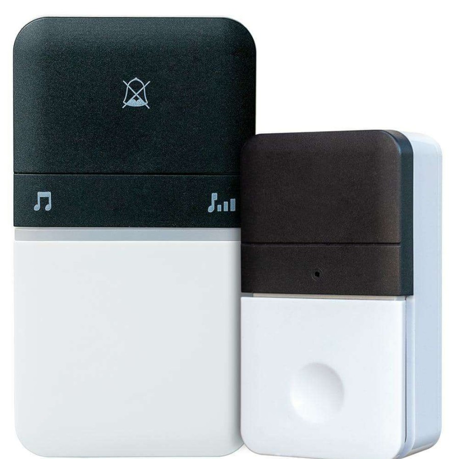 Doorbells * | Hampton Bay Wireless Plug-In Doorbell Kit With Led Indicator And Wireless Push Button, White