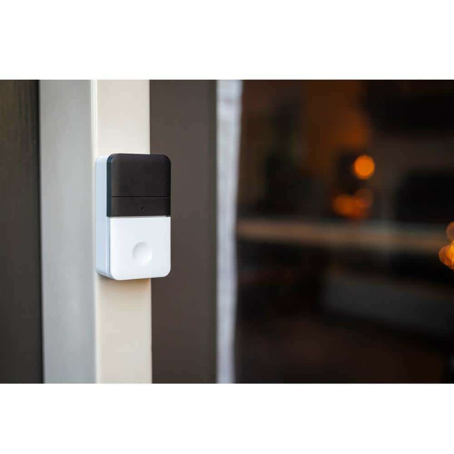 Doorbells * | Hampton Bay Wireless Plug-In Doorbell Kit With Led Indicator And Wireless Push Button, White