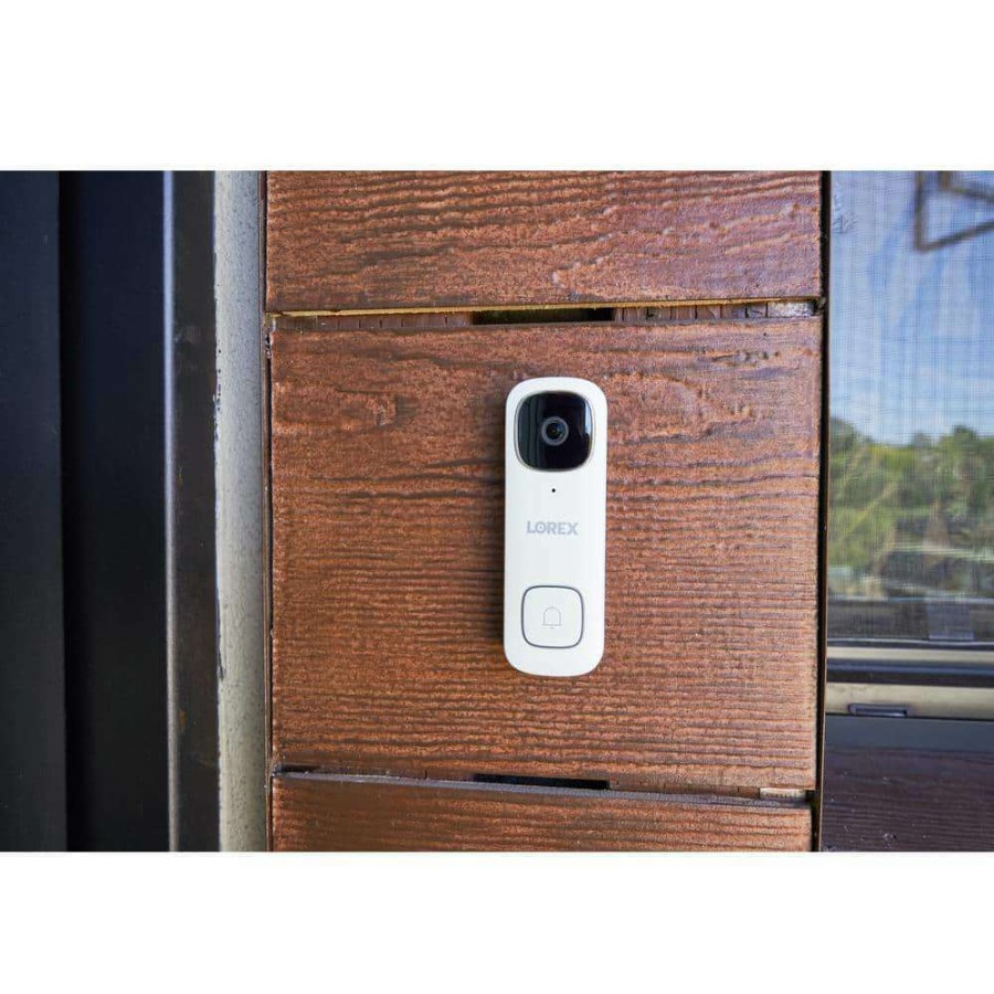 Doorbells * | Lorex 2K Wired Wi-Fi Video Door Bell Security Camera With Person Detection