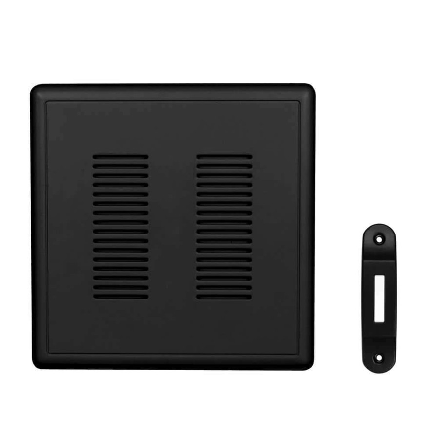 Doorbells * | Nicor Primechime Plus 2 Black Video Compatible Wired Door Bell Chime Kit