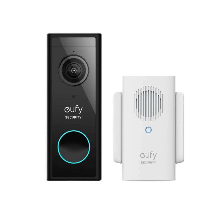 Smart Devices * | Eufy Security Video Doorbell 2K Wi-Fi Wireless Smart Video Camera With Chime Black