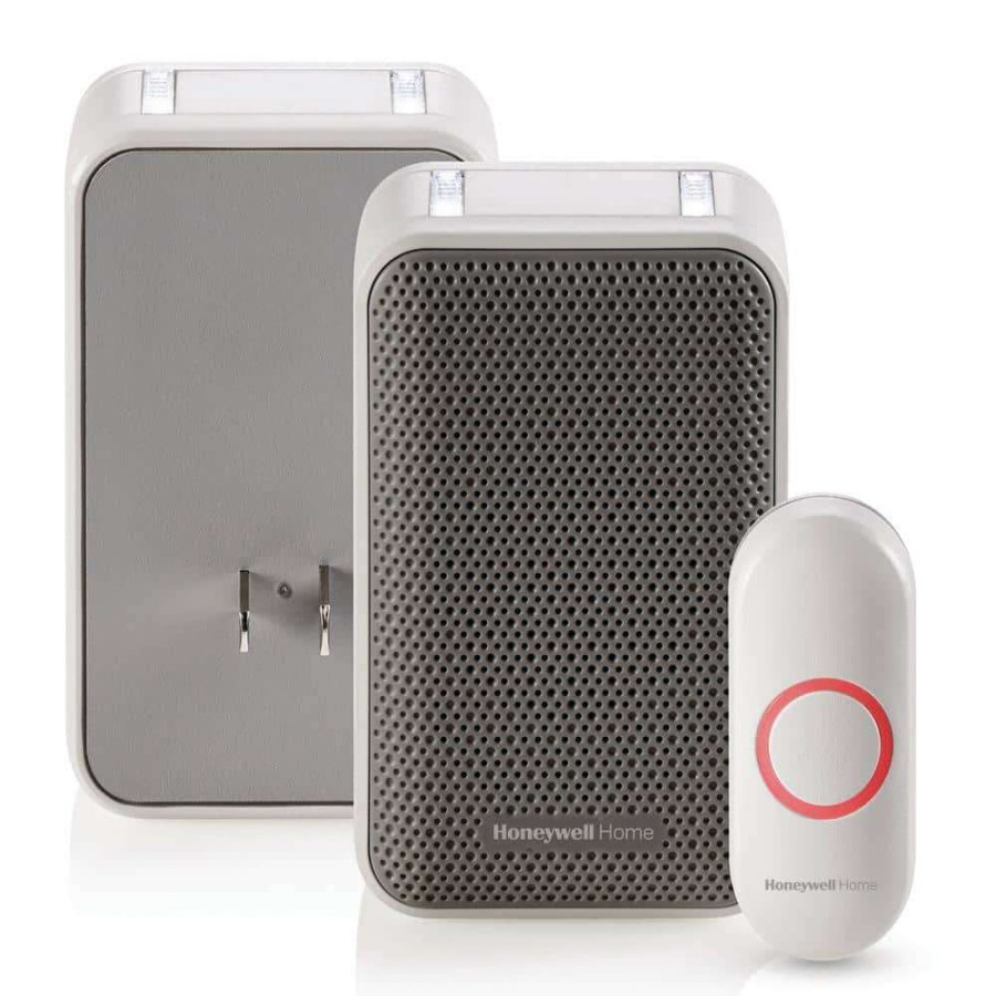 Doorbells * | Honeywell Home Series 3 Wireless Doorbell With Led Strobe Alerts And Push Button