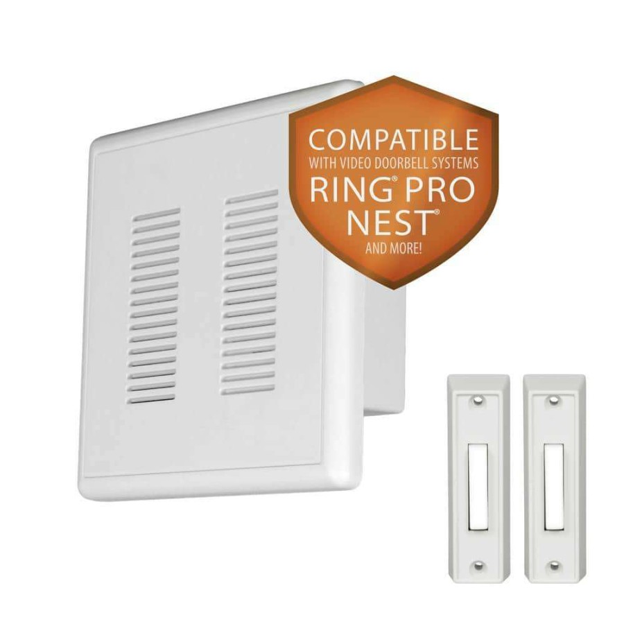 Doorbells * | Nicor Primechime Plus 2 Video Compatible Wired Door Bell Chime Kit