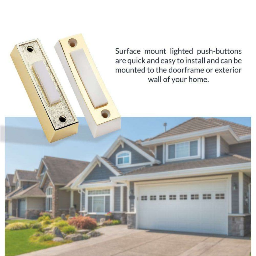 Doorbells * | Newhouse Hardware 2-Note Wired Doorbell Chime Kit With 2 Push Buttons And 1 16-Volt Transformer