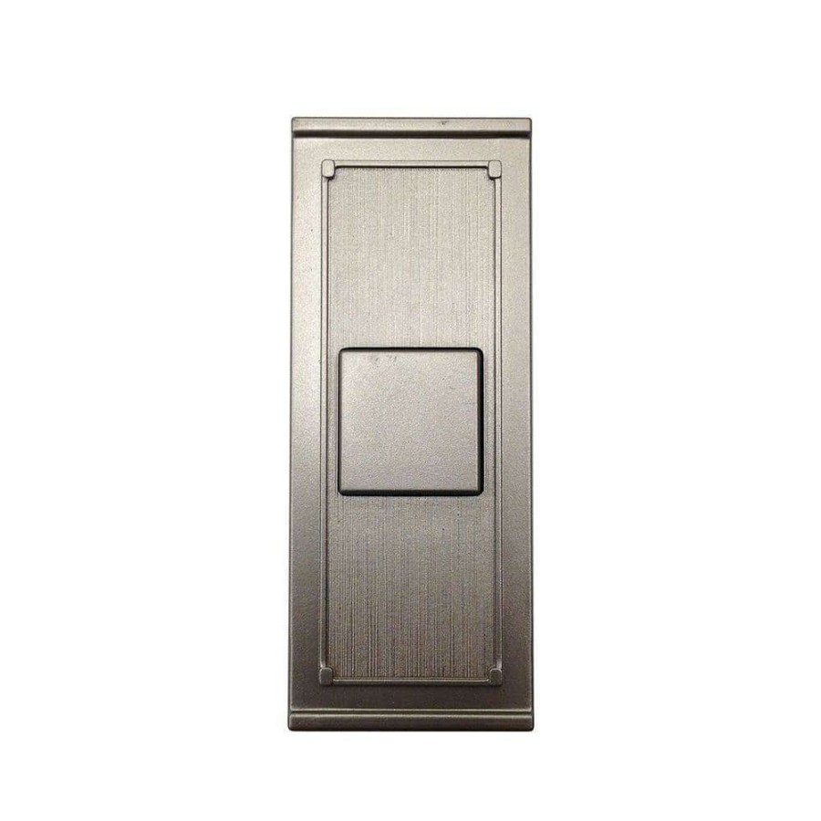 Doorbells * | Hampton Bay Wireless Battery Operated Doorbell Push Button, Brushed Nickel