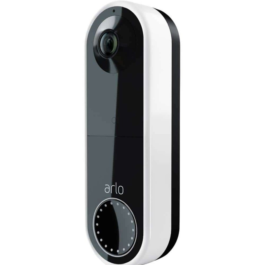 Doorbells * | Arlo Essential Wire-Free Video Doorbell Hd Video, 180 View, Night Vision, 2-Way Audio, Wireless Security, White