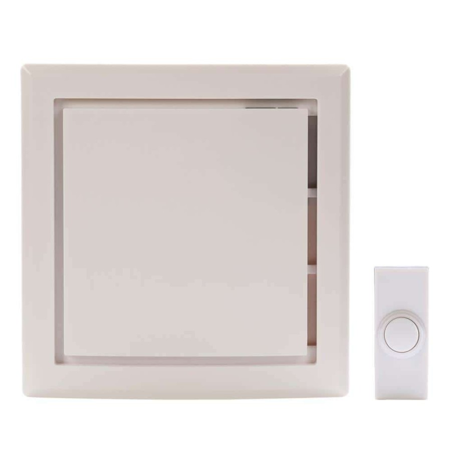 Doorbells * | Hampton Bay Wireless Battery Operated Doorbell Kit With Wireless Push Button, White