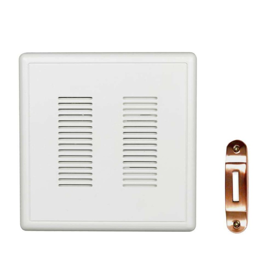 Doorbells * | Nicor Primechime Plus 2 Video Compatible Wired Door Bell Chime Kit With Copper Decorative Button