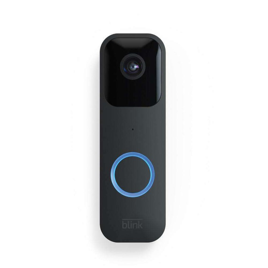 Doorbells * | Blink Battery Or Wired Smart Wi-Fi Hd Video Doorbell Camera In Black