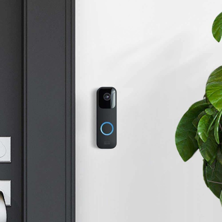 Doorbells * | Blink Battery Or Wired Smart Wi-Fi Hd Video Doorbell Camera In Black