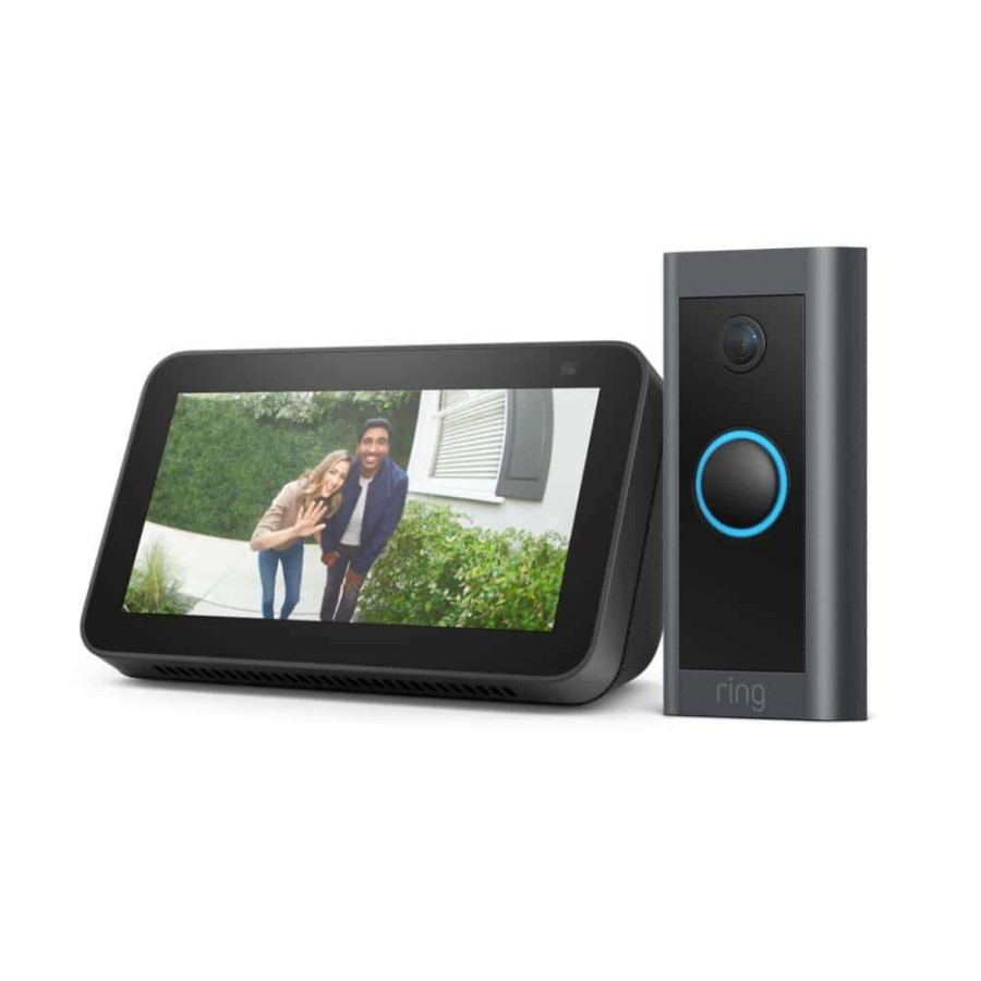 Smart Devices * | Ring Video Doorbell Wired With Echo Show 5 Charcoal (2Nd Gen)