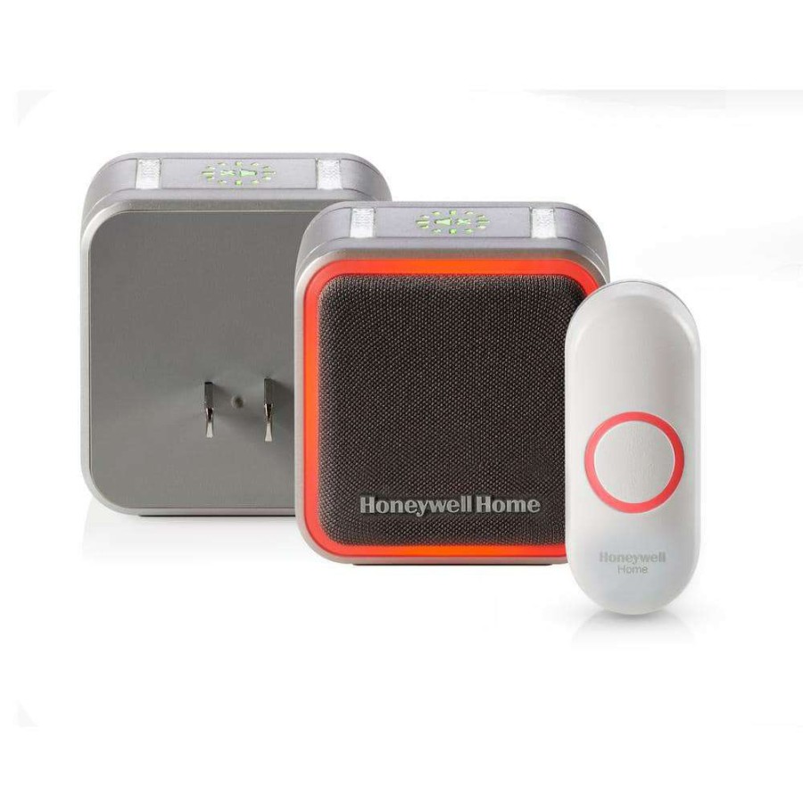 Doorbells * | Honeywell Home Series 5 Wireless Doorbell With Halo Light And Push Button