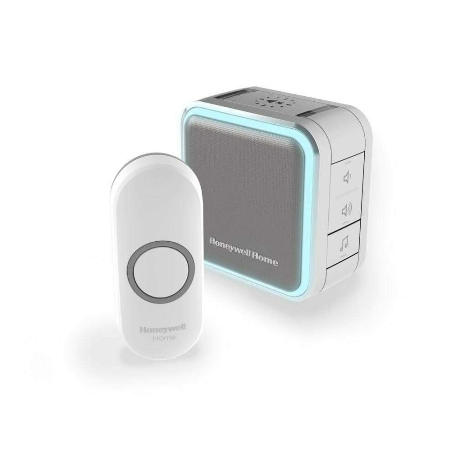 Doorbells * | Honeywell Home Series 5 Wireless Doorbell With Halo Light And Push Button