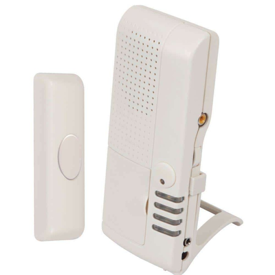 Doorbells * | Safety Technology International Wireless Door Bell Button Alert With Voice Receiver