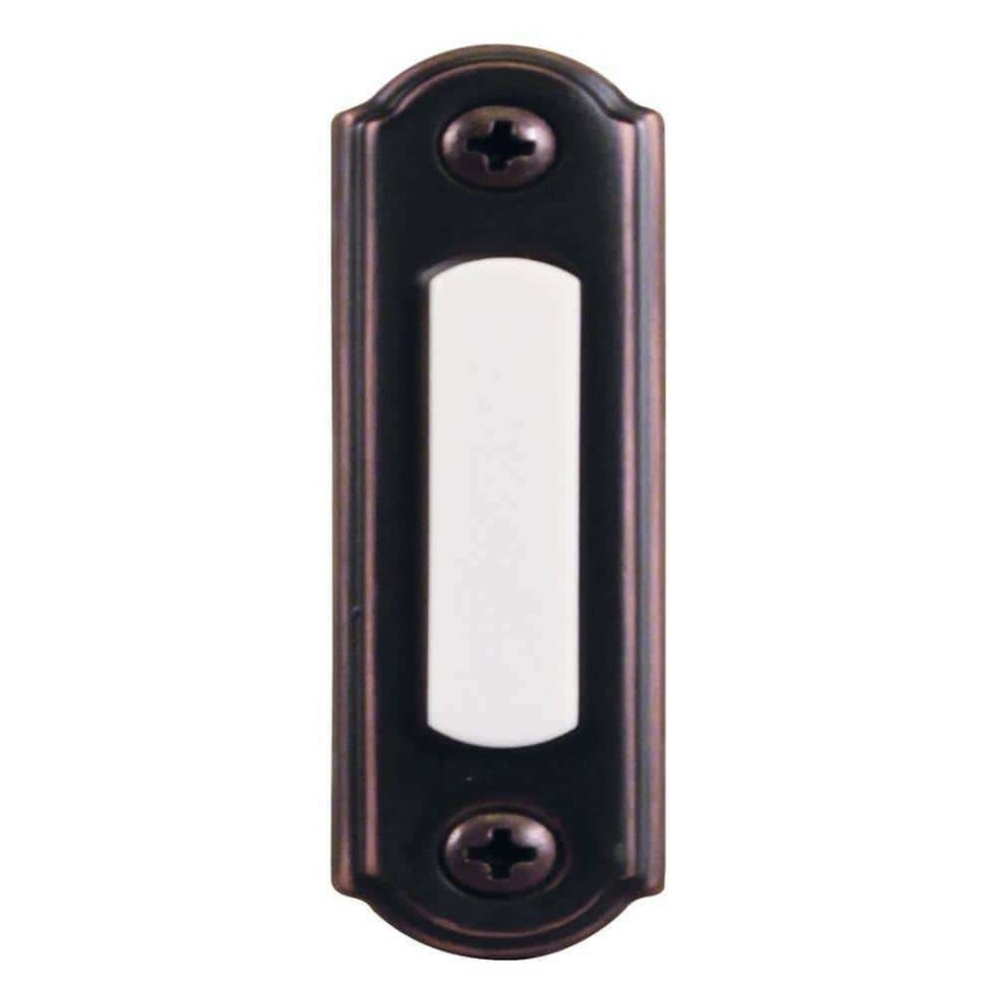 Doorbells * | Hampton Bay Wired Led Illuminated Doorbell Push Button, Mediterranean Bronze