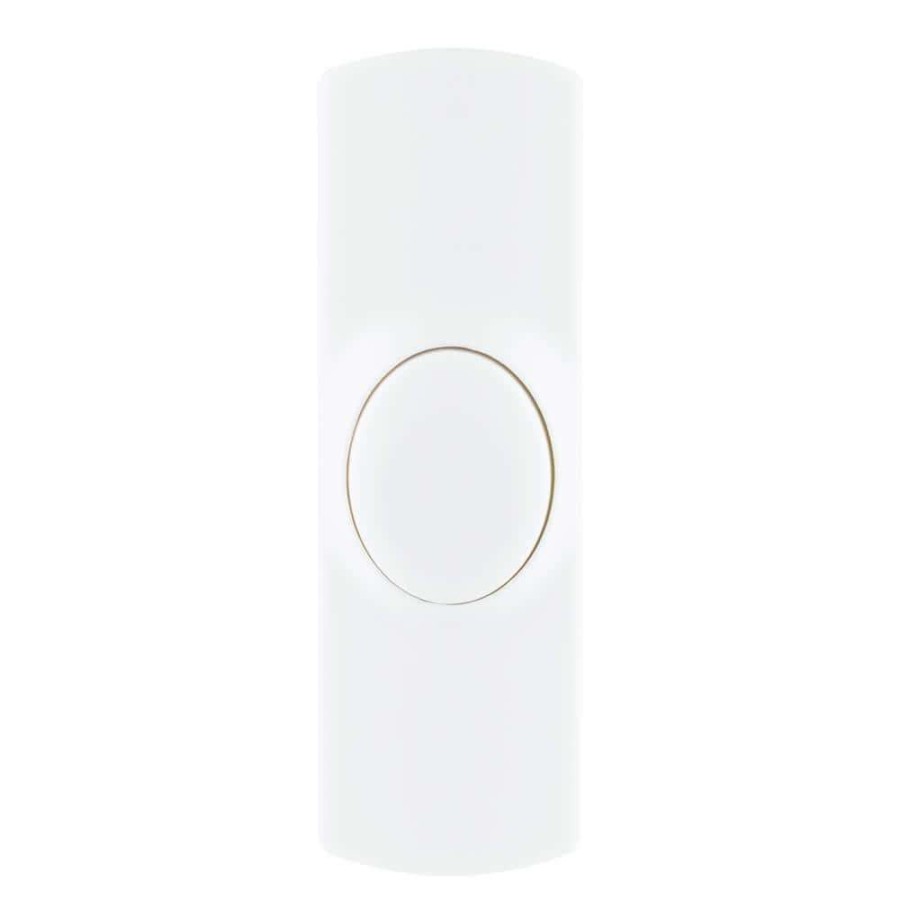 Doorbells * | Ge Wireless Replacement Doorbell Push Button White