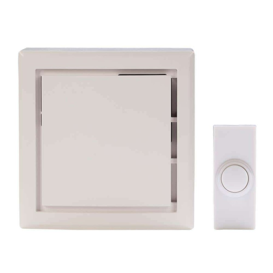 Doorbells * | Hampton Bay Wireless Plug-In Doorbell Kit With Wireless Push Button, White