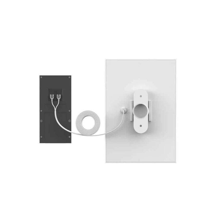 Doorbells * | Ring White Solar Panel For Video Doorbell 3 And Video Doorbell 4