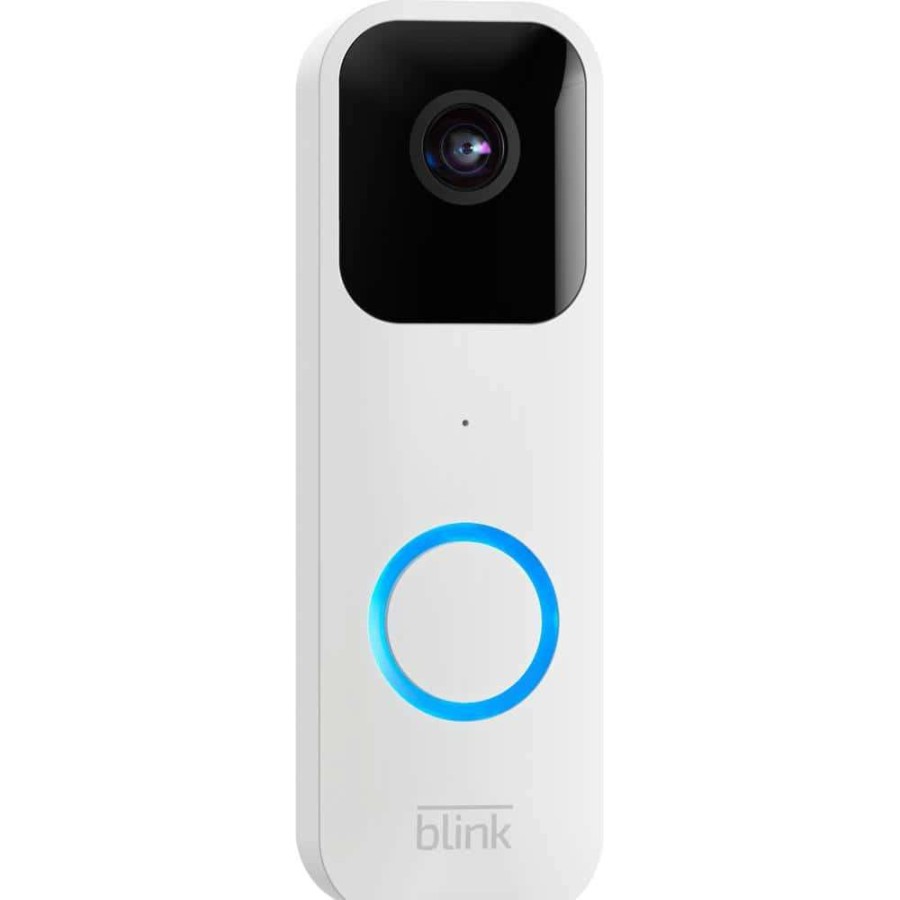 Smart Devices * | Blink Video Doorbell Battery Or Wired Smart Wi-Fi Hd Video Doorbell Camera In White