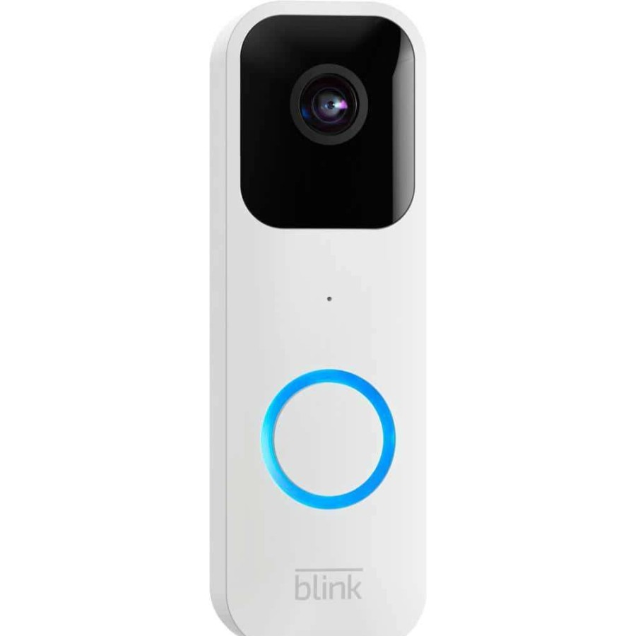 Smart Devices * | Blink Video Doorbell Battery Or Wired Smart Wi-Fi Hd Video Doorbell Camera In White