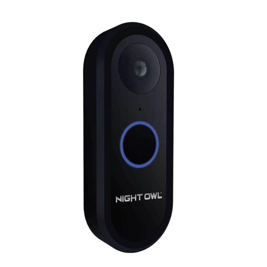 Doorbells * | Night Owl 1080P Hd Wired Wifi Smart Video Door Bell With Flexible Storage And Mounts