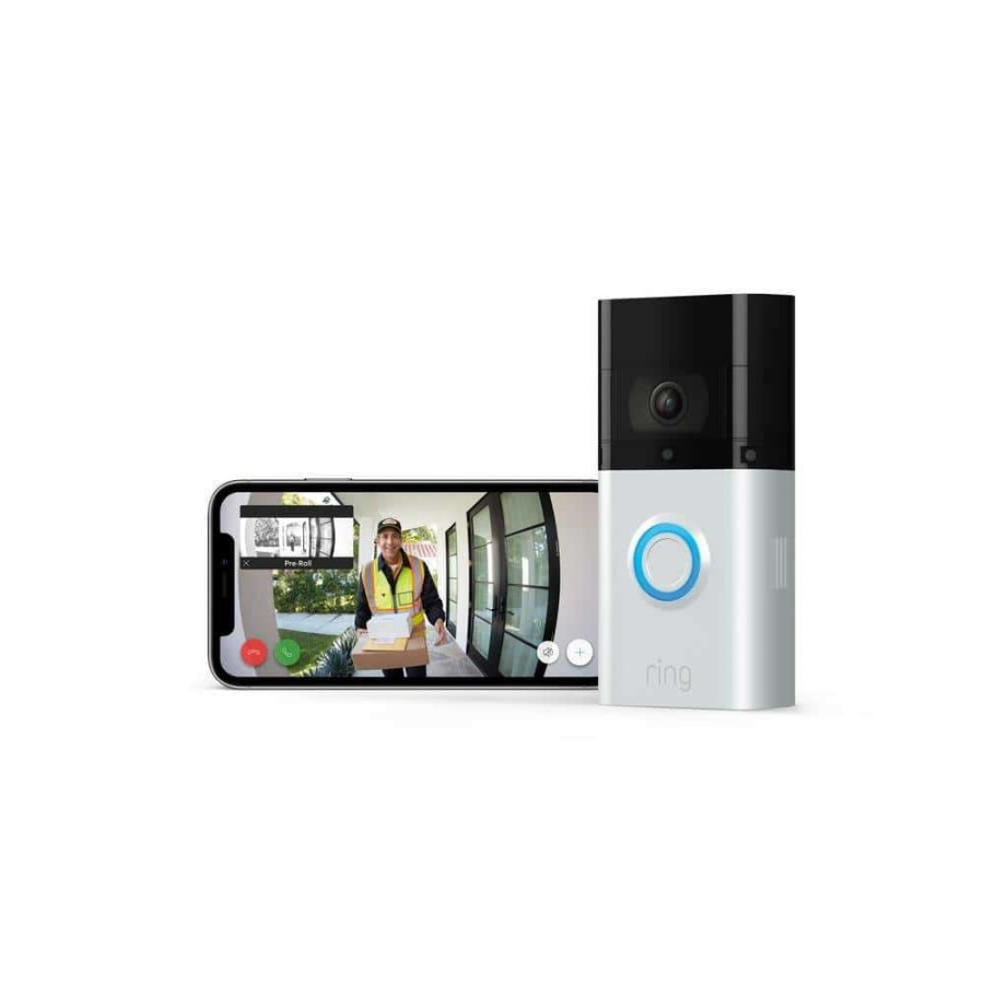 Smart Devices * | Amazon Wireless And Wired Video Doorbell 3 Plus Smart Home Camera With Echo Show 5- Charcoal