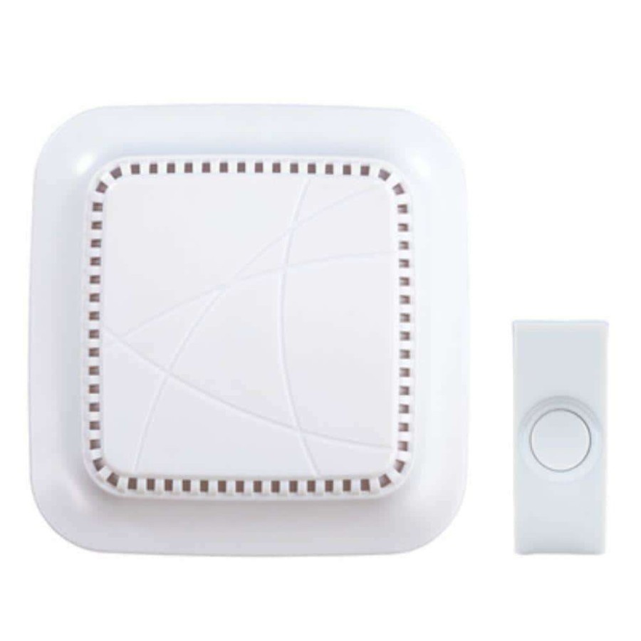 Doorbells * | Heath Zenith White Plastic Wireless Door Chime Kit